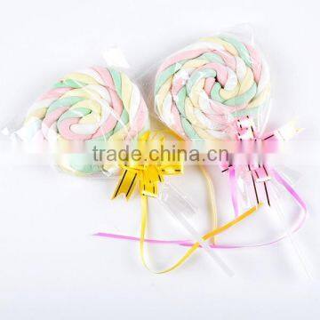 personalized rainbow swirl marshmallow lollipop