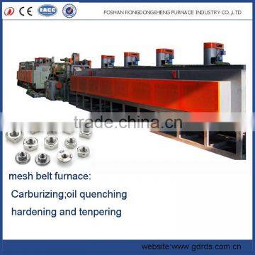 continuous mesh belt gas quenching and tempering heat treatment electrical resistance furnace for bolts/nuts/screws