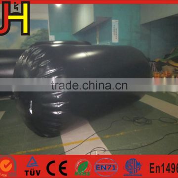 H=2.5m Floating Black Inflatable Tube , Inflatable Water Buoy For Sale