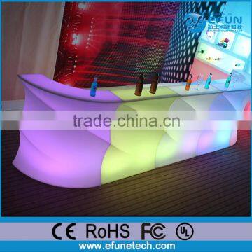 2016 newly design popular sale wave grain led night club bar counter