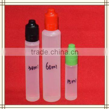 vape e liquid dropper bottles PE plastic 30 ml child proof dropper bottle with long tip