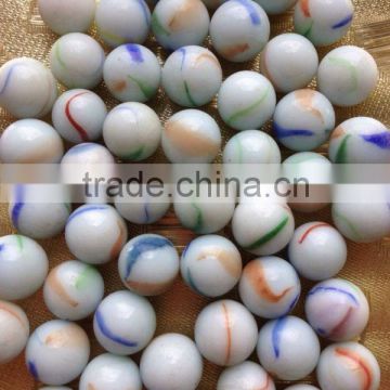 Glass marble three colors and milky round 16mm/25mm/35mm