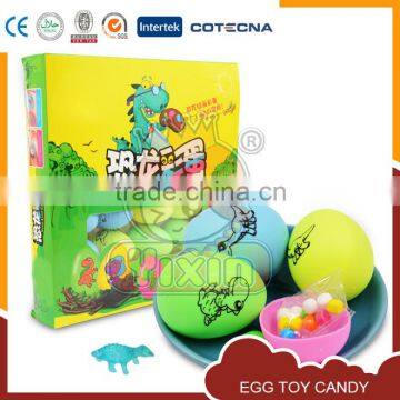 Colorful Egg Bubble Gum with Dinosaur toy