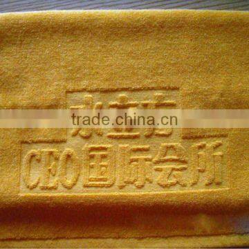 100% cotton gift embossed logo bath towel