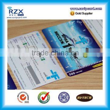plastic pvc phone scratch off card