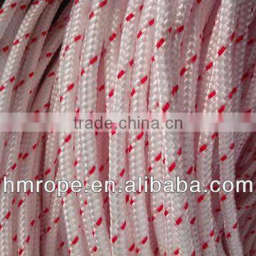 pp multi braid rope color white with red