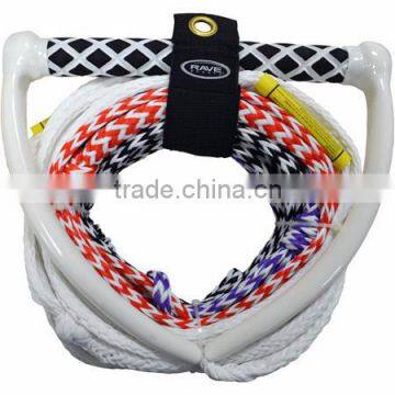 4 Section Pro Water Ski and Tow Rope, White