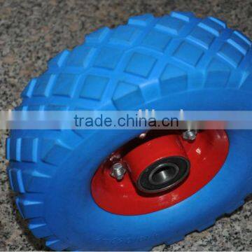 big square PU foam tire for platform handtruck/hand trolley10x4.10/3.50-4