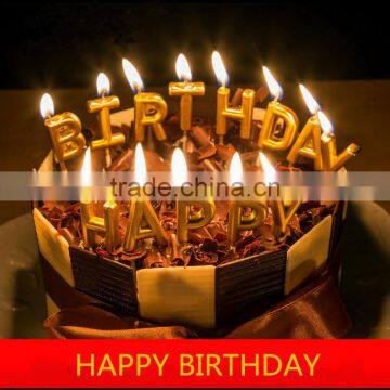 Golden Letter Candle for Birthday photo-3