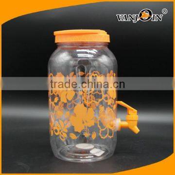 3.8L Household Plastic Pitcher With Tap , 1 Gallon Fruit Juice Plastic Jug photo-3