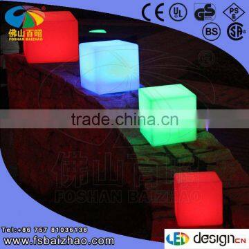 led PE plastic illuminated led furniture cube chair lighting lamp