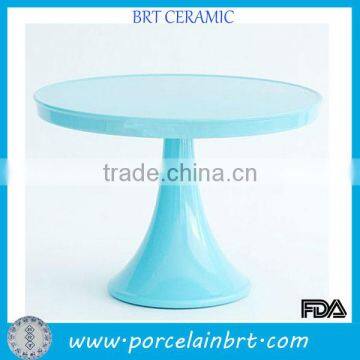 Light Blue Porcelain CupCake Pedestal for sale