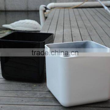 Glazed Pot Square Plastic Flower Pot