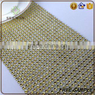 Beautiful Diamond Mesh Fabric Cheap Table Runners for Fancy Banquet photo-5