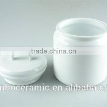 White Ceramic Storage Jars Tea Coffee Sugar in Storage Bottles & Jars With Lid , Canisters White photo-4
