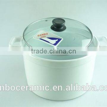 Friendly Round Porcelain Tureen, White Ceramic Soup Tureen With Lid,double Ear Tureens photo-2