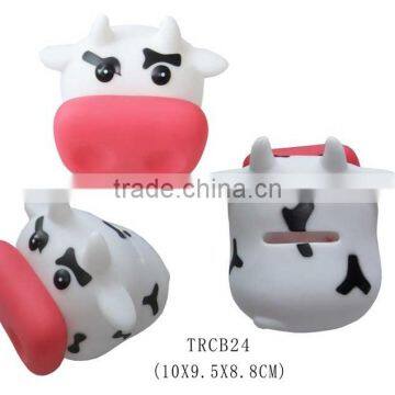 Cute Cow Model Piggy Bank Money Save Pot Coin Box Can Creative Gift