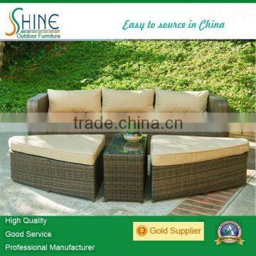 Hot sale round rattan daybed, outdoor daybed canopy, metal daybed lounge sofa buy direct from china factory
