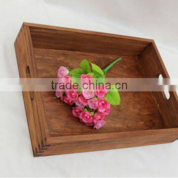 Handmade Natural Wooden Tray photo-4