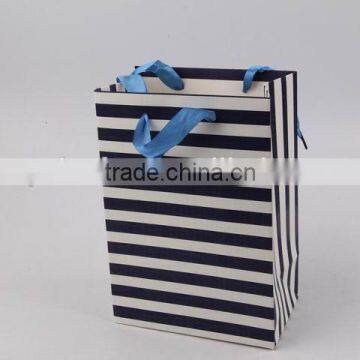 Foldable Gift Bag With Stripe Pattern/ Shopping Paper Bag photo-4
