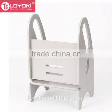 Adjustable Height Child Step Stool Kitchen or Bathroom Kids Footstool Wooden Non-Tip Design for Kids Foot Stool photo-2