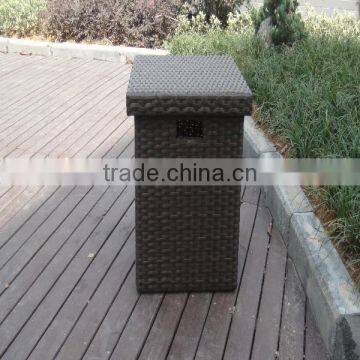 outdoor big rattan dustbin