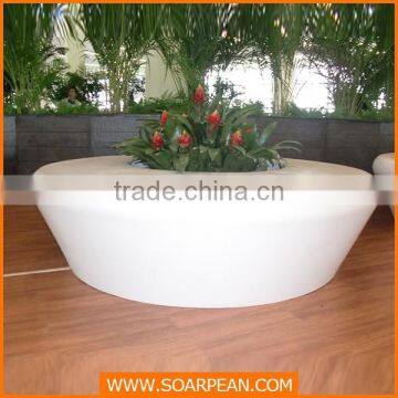 multifunctional shopping mall fiberglass stool chair with flowerpot