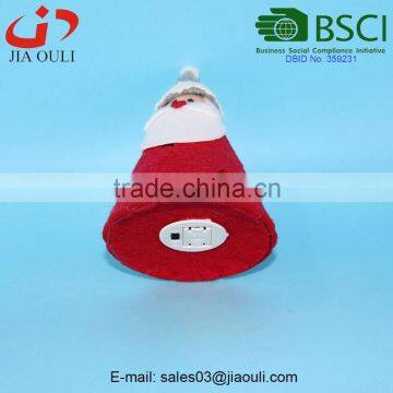 New Design Christmas Decoration With LED Non-woven Fabric Santa Claus Doll photo-4