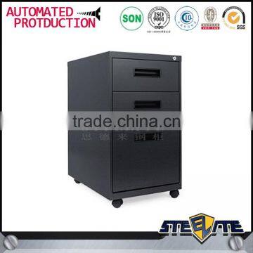 Lockable White and Orange Color Steel File Cabinet Price 3 Drawers Mobile Cabinet photo-6