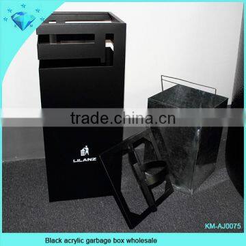 China sell Black acrylic garbage box wholesale