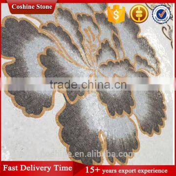 Fancy Design Flower Marble Waterjet Pattern Mosaic Tile photo-2