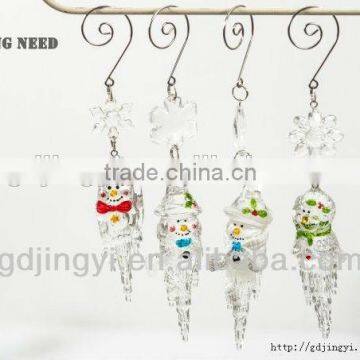 Acrylic Snowman Head Icicle Xmas Hanging Decorations photo-5