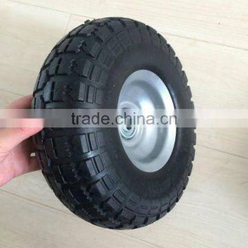 Flat Free wheelbarrow tyre 10 inch 3.5-4 Solid Pu Foam Tire