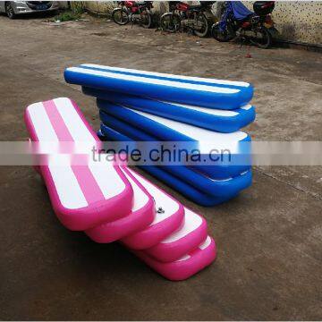 High Quality DWF Pink Or Blue Color Inflatable Air Mat / Inflatable Air Gymnastics Balance Beam For Sale