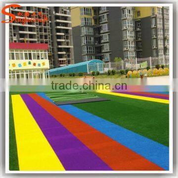 Wholesale Color Artificial Grass Landscaping Plastic Lawn Artificial Grass for Futsal Encryption Green Artificial Grass Factory photo-5