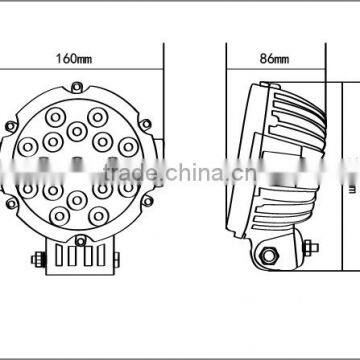 51w LED Off Road Lamp Heavy Duty Matchine Led Working Light