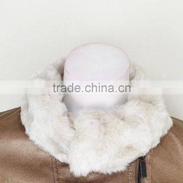 Latest Design Softshell Pu Leather Woman Winter Jacket photo-3