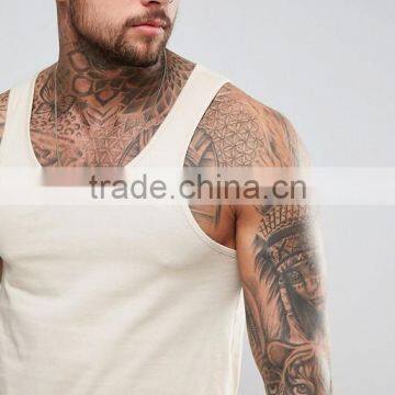 2017 High Quality New Design Custom Pink Color Gym Wear Comfortable Cotton/Polyester/Spandex Fashion Men's Sport Tank Vest photo-3