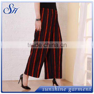 Cotton Prints Leggings Wholesale Stripes Loose Leggings For Women 2017 photo-3