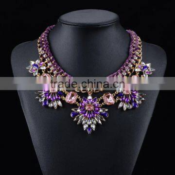 Fashion Women Rhinestone Gems Pendant Choker Necklaces photo-2