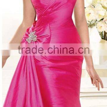 Newest Designer Beaded Sweetheart Neck Elegant Pink Dress photo-4
