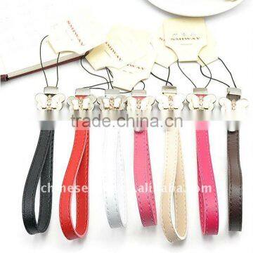 fashion leather rope accessories for mobile phone, cell phone, fashion mobile chain