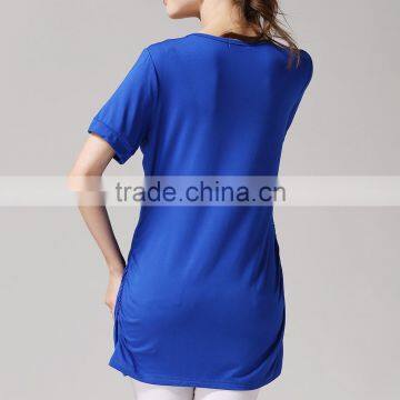 Leisure Outdooor Maternity Clothing Mode Style Breastfeeding Clothes Loose and Comfortable Pregnant Mother T-shirts photo-3