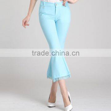 Zm40637b Wholesale Women Clothing Slimming Trousers Female Casual Lace Ninth Pants photo-2