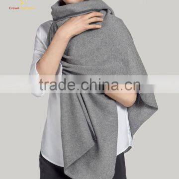 Women Knitted Winter Grey Cashmere Scarfs And Shawl photo-2