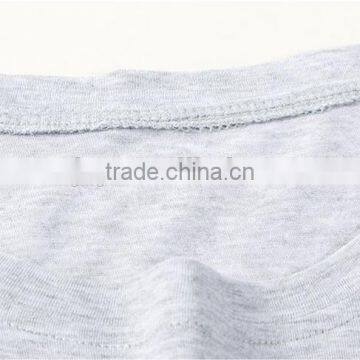 Female Model of Grey Number Printed Nightgown photo-6