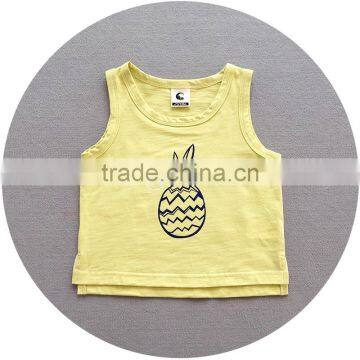 S17377A 2017 Summet Fruits Pineapple Printing Cotton Kids Beach Tank Top photo-5
