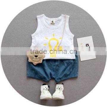 S17376A 2017 Summer Beach Bamboo Cotton Boys Vest photo-2