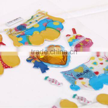 3D Pop-up Sticker Children Toy Adom Stikcer With Crystal Kinds Education Puffy DIY Sticker Glittle Sticker photo-4