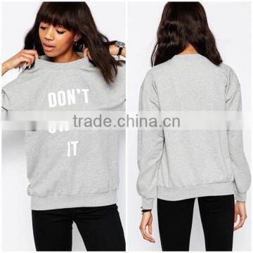 High quality o neck long sleeve woolen sweater designs for ladies